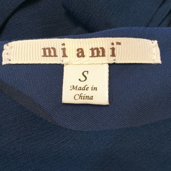 𝅺francesca's Collections Miami Tiered Bell Sleeved Dress Women's S Tie Neckline - Picture 5 of 7